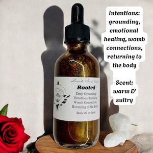 Rooted Intention body Oil, protect oil, Perfume Oil, witchcraft, witchcraft supplies, wicca, Witchcraft, pagan, hoodoo, conjure, grounding