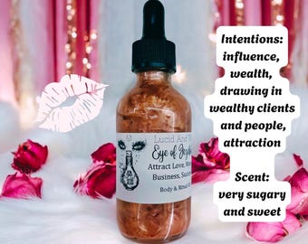 Jezebel Ritual Body Oil, attraction oil, attract wealth, sugar baby oil, attract customers, money oil, manifesting, jezebel oil