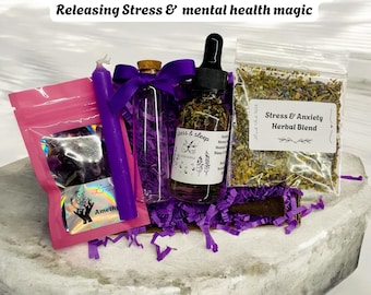 Anxiety Relief Spell, Spell Jar, Spell Candle, Anxiety, Stress Relief, Mental Health, Anxiety relief crystal, healing spell, witchcraft
