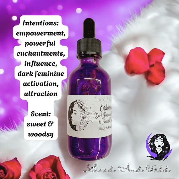 ENCHANTRESS Ritual Body Oil, Goddess, Divine Feminine, Witchcraft, Wicca, Conjure, Pagan, Spell Oil, Attraction, Perfume Oil, Roller