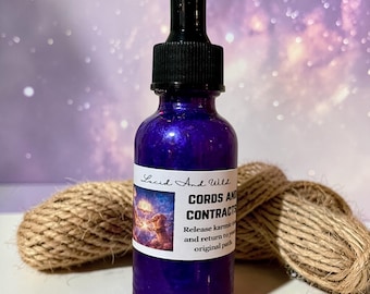Cords & Contracts Intention Oil, Detach, Body Oil, Intention Oil, Witch, Witchcraft, Pagan, Conjure, Hoodoo, Perfume, Cord Cutting