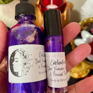 Enchantress Perfume Body Oil NEW SCENT, Intention Oil, Witch, Witchcraft, Pagan, Conjure, Hoodoo, Perfume, Body Spray, Empowerment, SelfLove