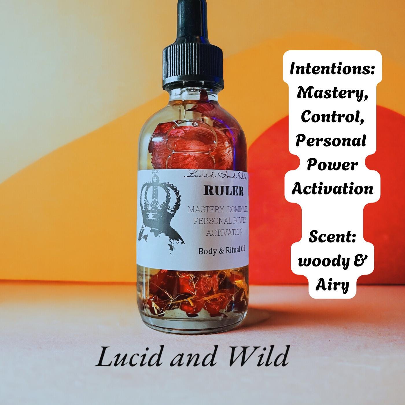 RULER Body Ritual Oil, Master Root, hoodoo, Conjure Oil, control, luck, power, intention oil, Witchcraft, pagan, spell oil, attraction oil