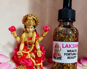 Lakshmi  Body Oil, Intention Oil, Witch, Witchcraft, Pagan, Conjure, Hoodoo, Perfume, Body Spray, Money Drawing, Beauty, Goddess