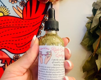 Aceite corporal perfumado Rich Babe Energy, aceite de intención, bruja, brujería, pagano, conjuro, hoodoo, perfume, espray corporal