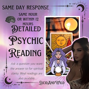 Same Day Detaillierte psychische Lesung, Tarot-Lesung, Tarot, Wahrsagen, spirituelle Lesung, psychische Lesung, Anleitung