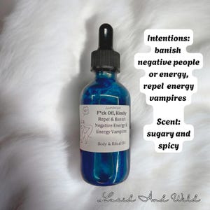 F*ck off Kindly Oil, protection oil, Ritual Oil, repel negativity, banishing, Witchcraft, pagan, conjure oil, Body Oil, Magic, Witch