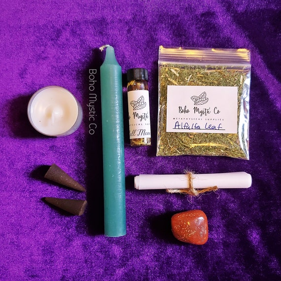 Business Blessing Spell Prosperity Ritual Kit Wealth Wicca Etsy