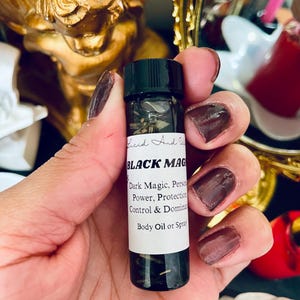 Black Magic Perfume Body Oil, Intention Oil, Witch, Witchcraft, Pagan, Conjure, Hoodoo, Perfume, Body Spray vial 1/8oz