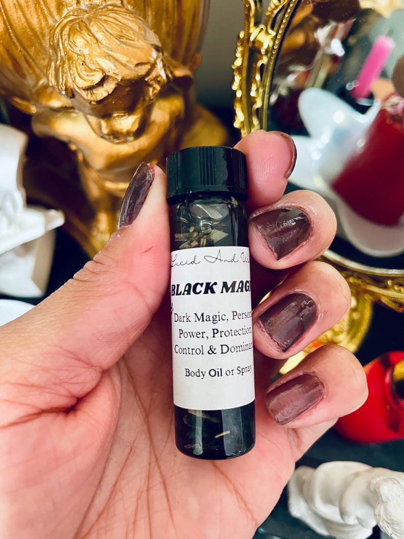 Black Magic Perfume Body Oil, Intention Oil, Witch, Witchcraft, Pagan, Conjure, Hoodoo, Perfume, Body Spray vial 1/8oz
