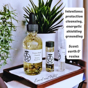 Protection Intention body Oil, protect oil, Perfume Oil, witchcraft, witchcraft supplies, wicca, Witchcraft, pagan, hoodoo, conjure