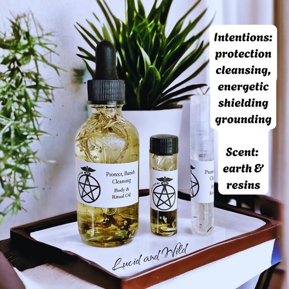 Protection Perfume Body Oil, Intention Oil, Witch, Witchcraft, Pagan, Conjure, Hoodoo, Perfume, Body Spray