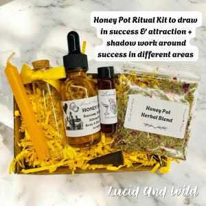 Honey Pot Ritual Kit for Success, Attraction, Money Drawing, Love Drawing, Spell Kit, Witch, Witchcraft, Hoodoo, Shadow Work, Intention Oil
