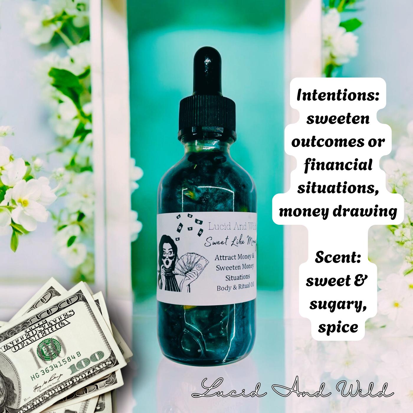 Sweet Like Money Honey, Intention Oil, Spell, Witchcraft, Conjure, Wicca, Attraction, Attract Money Oil, call money, abundance, prosperity