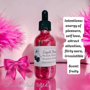 Coquette Berries, Ritual Body Oil, attraction oil, lust, confidence, attraction, Witch, Witchcraft, Spell Oil, Perfume Oil, seducing, flirty
