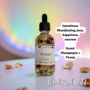 Wishes Intention oil, Body Oil, Witchcraft, Wicca, Hoodoo, Conjure, attract love, manifesting, success, manifestation, witch, attraction oil