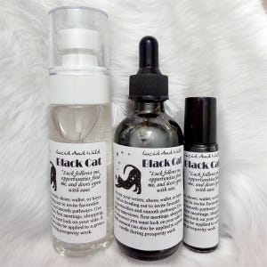 Black Cat Perfume Body Oil, Intention Oil, Witch, Witchcraft, Pagan, Conjure, Hoodoo, Perfume, Body Spray