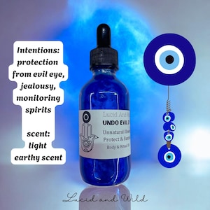 Evil Eye Protection Oil, protect, ritual Oil, witchcraft, witchcraft supplies, wicca, body Oil, Witchcraft, pagan, hoodoo, conjure, witchy