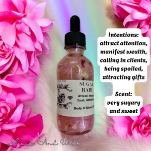 Sugar Babe Ritual Body Oil, attraction oil, attract wealth, sugar baby oil, money oil, Witch, Witchcraft, Spell Oil, Perfume Oil, Witchy