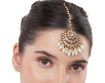 Maang tikka/ Kundan Tikka/ Indian Jewelry/ Indian Wedding Jewelry/ Pakistani Jewelry/Indian forehead jewelry/ Jhoomer/ Matha patti/