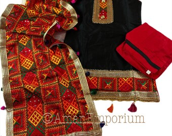 traditional punjabi phulkari suits