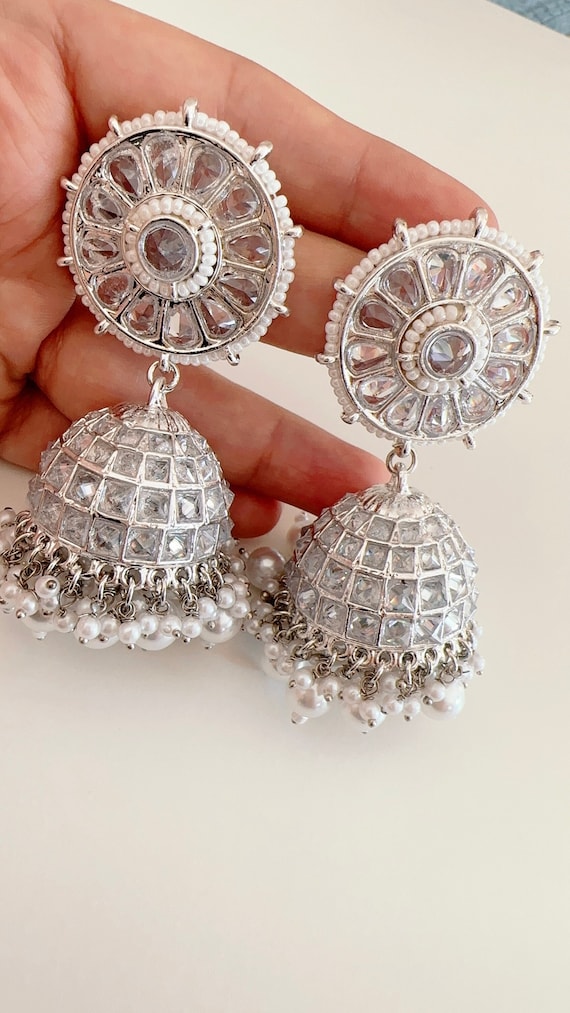 Polki earrings with best sale price