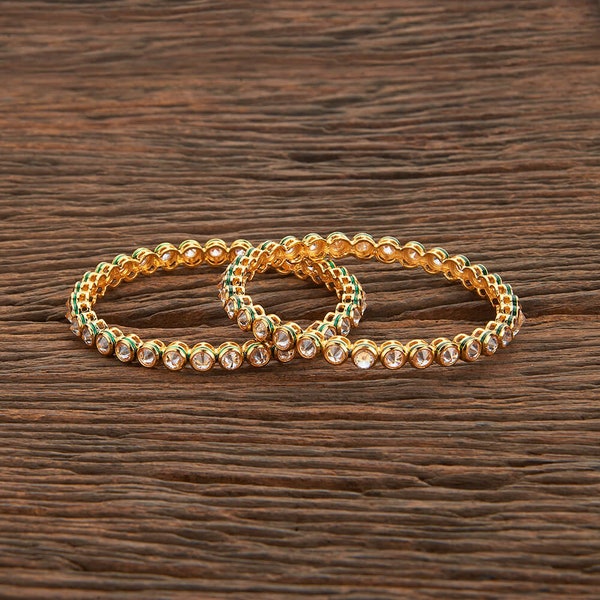 Gold Plated Meenakari Bangles pair/ Polki Kundan Kada /Indian Bangles/Kundan  bangles/Indian  jewelry /Party Wear Indian Kada Bangles