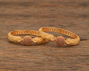 Antique Peacock Bangles Gold Bangles 