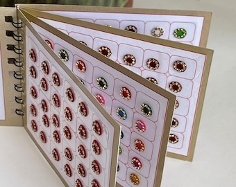 Bindis Art Deco Multi color Sticker/ Indian Bindis/ Round Bindis/Multicolor Face Jewels/ Bindis/Bindis book/Indian Jewelry