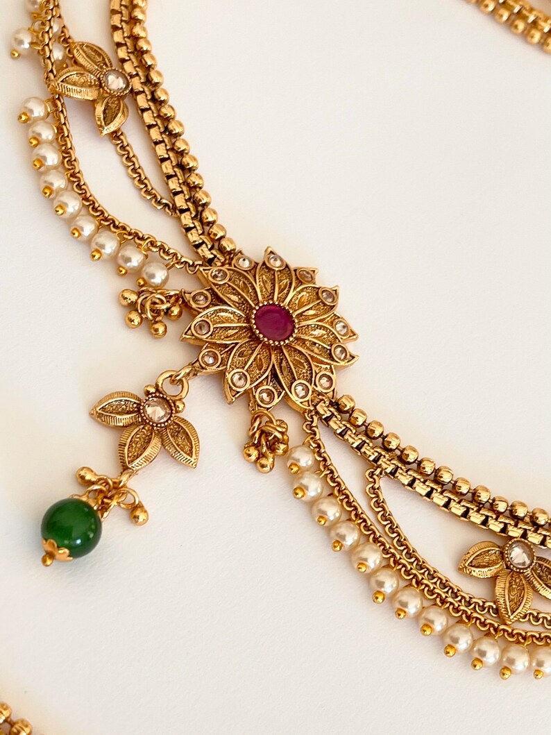 Waist Belt/indian Belly Chain/ Gold Belly Chain/ Pearl Etsy