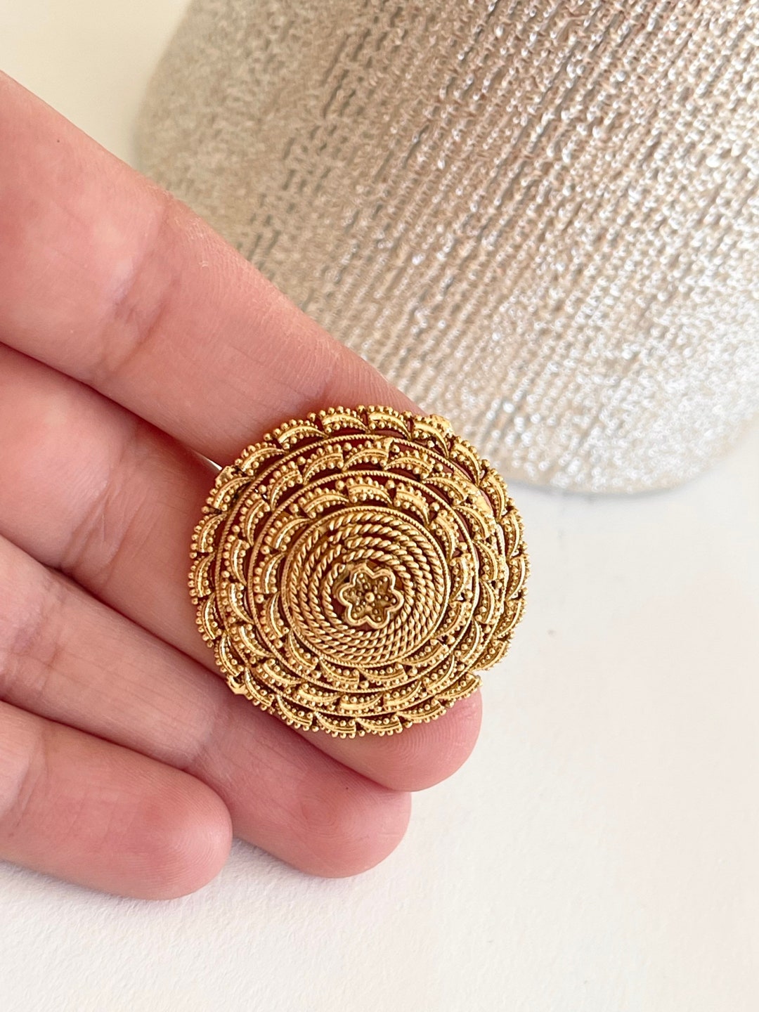 Gold Ring indian Ring Finger Ring / Indian Finger Ring/ Etsy