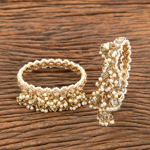 Kundan Polki Jhumki Bangles Set of 2 polki Bangles indian Bangles