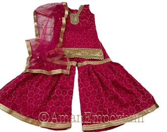 sharara suit for baby girl