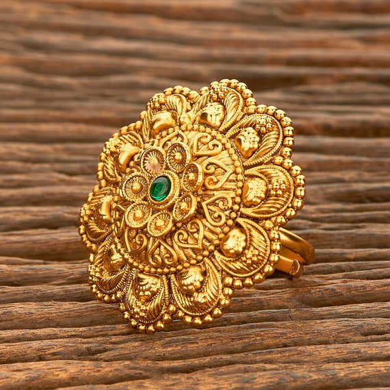 Buy quality Gold hm916 Long Carving ring in Ahmedabad