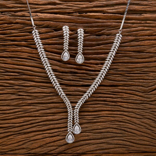 Diamond Necklace with Earring/Diamond Necklace / Indian Jewelry/ Indian CZ Necklace / Indian American Diamond  bridal necklace