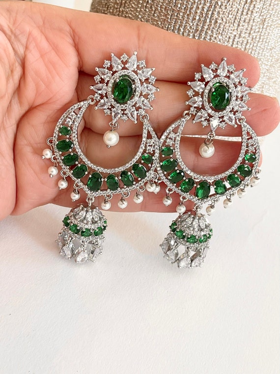 Flipkartcom  Buy Ladymania american diamond earrings Diamond Alloy Drops   Danglers Online at Best Prices in India