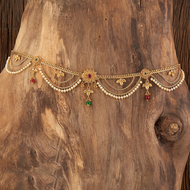 Waist Belt/indian Belly Chain/ Gold Belly Chain/ Pearl Etsy