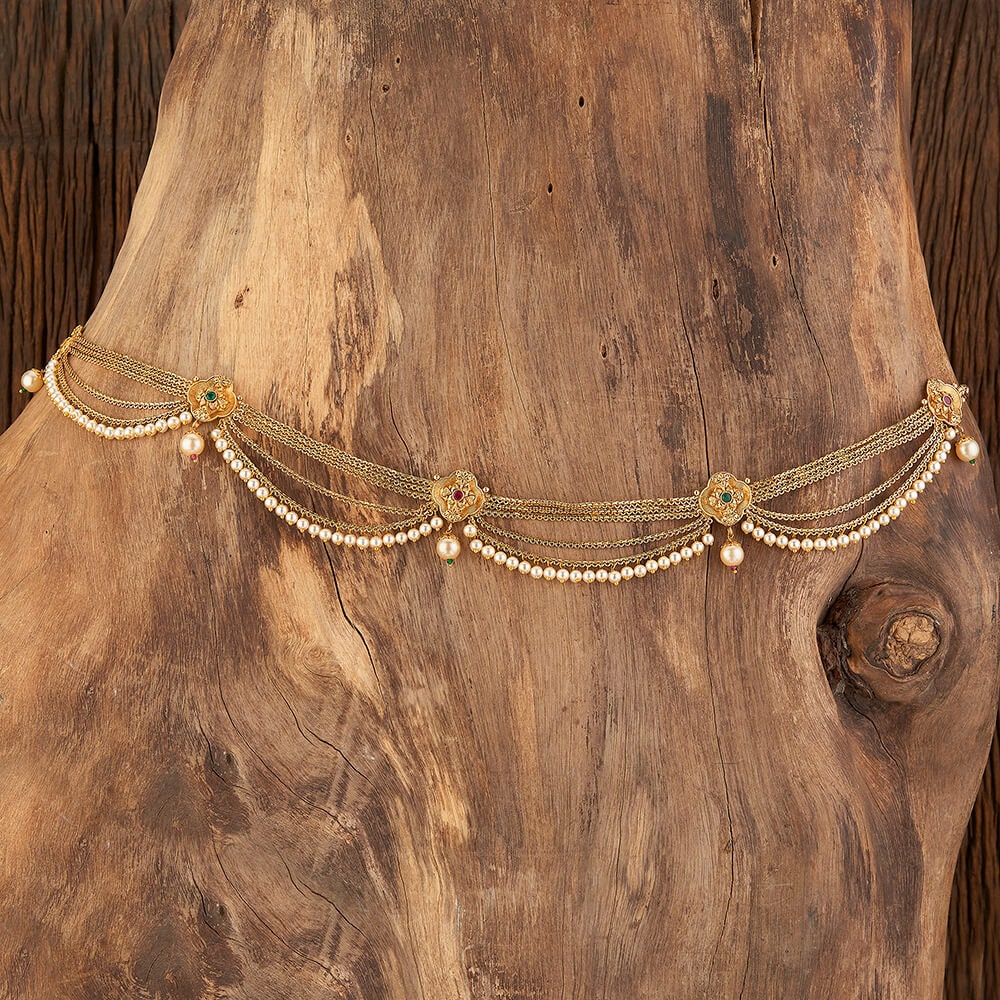 Rubygreen Waist Belt/indian Belly Chain/ Gold Belly Chain/ Pearl  Kamarbandh/vaddanam/kemp/antique Kamar Patta/south Indian Jewelry/tagdi/ -   Israel