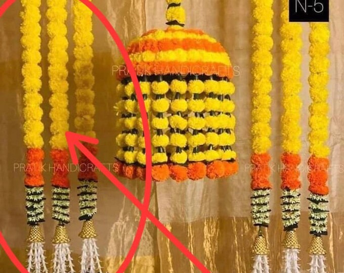 Marigold Jasmine Flower Strings Diwali Decoration Bell Etsy