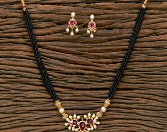 Indische Hochzeit Rubin Mangalsutra/ Diamant Mangalsutra//Indisches Mangalsutra/Indischer Brautschmuck/Rubin Mangalsutra