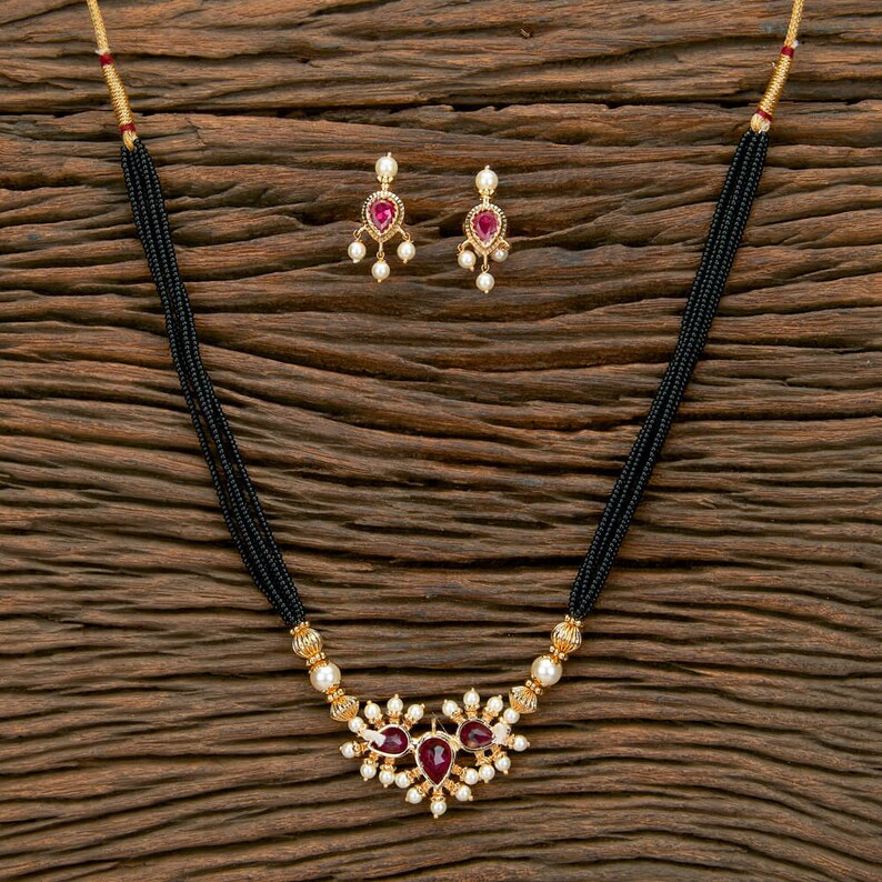 Mariage indien rubis Mangalsutra/Diamant Mangalsutra//Indien Mangalsutra/Bijoux de mariée indiens/Ruby Mangalsutra image 1