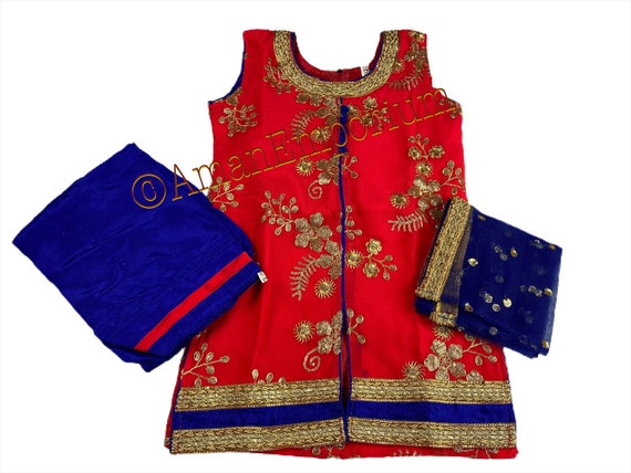 Printed Cream Cotton Silk Salwar Suit | Wedding Wear, Thread Work, Cream  Color