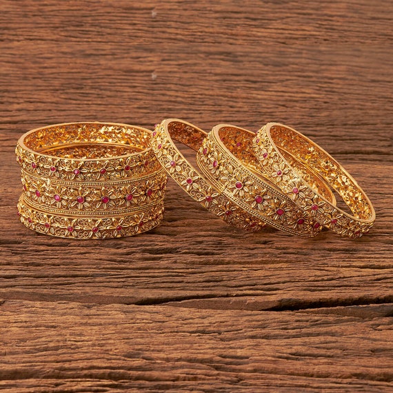Gold bangles set of 6 online