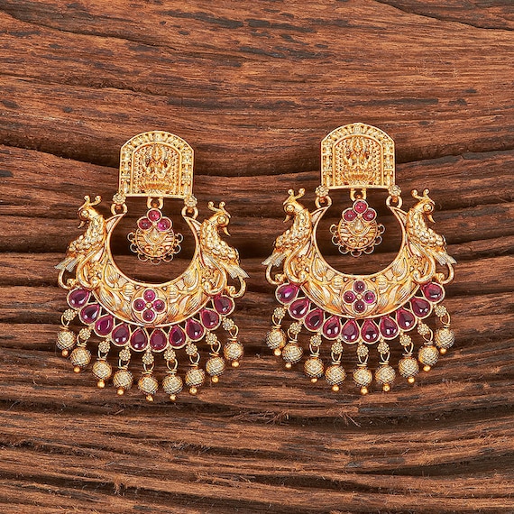 Flipkart.com - Buy SSFJ One Gram Gold leaf type Earrings Copper Drops &  Danglers Online at Best Prices in India