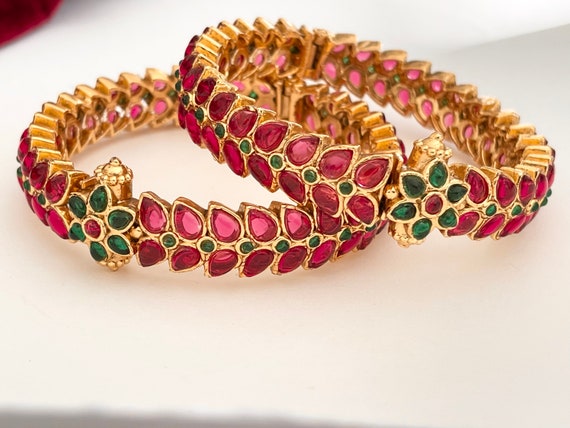 One gram shop gold kada bangles