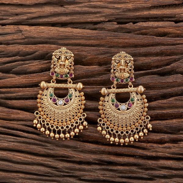 One gram gold Temple Chand bali /Kemp jhumkas/ South Indian Earrings/ Lakshmi jhumka/ Temple earrings/ jhumkas/Kemp earrings/Indian jewelry/