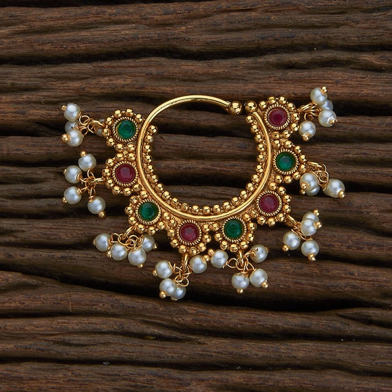 Buy online Traditional Maharashtrian Non-pierced Nath Nose Ring For Women  And Girls from fashion jewellery for Women by Silver Shine for ₹249 at 81%  off | 2024 Limeroad.com