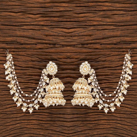 Bahubali Earrings/ Indian Jewelry/ Bollywood Jewelry/ Jhumkas/ Indian  Earrings/ Gold Earrings/ Devsena Earrings/ Sahare/ Dangling - Etsy Finland