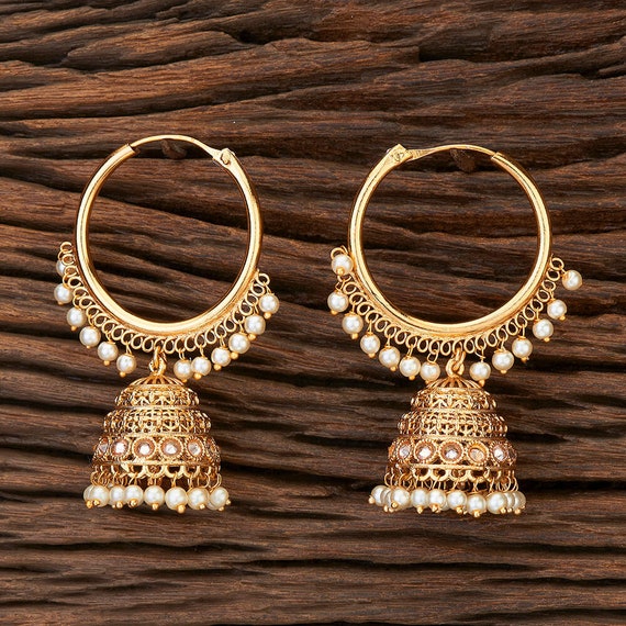 Sarah Gold Bali Earrings-Candere by Kalyan Jewellers