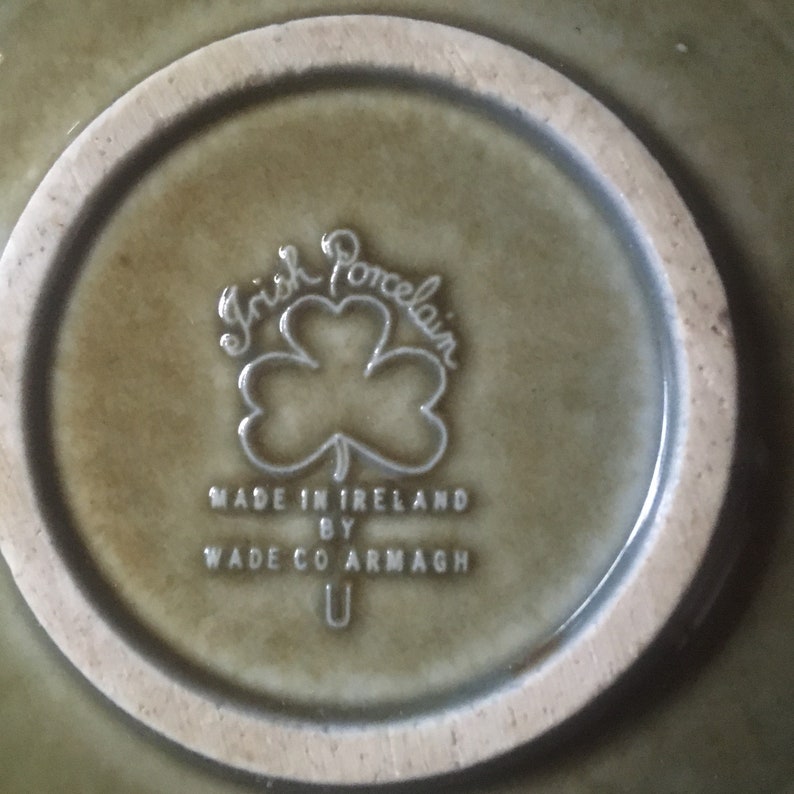 Irish Porcelain Saucer Wade Co Armagh Shamrock Pattern Etsy